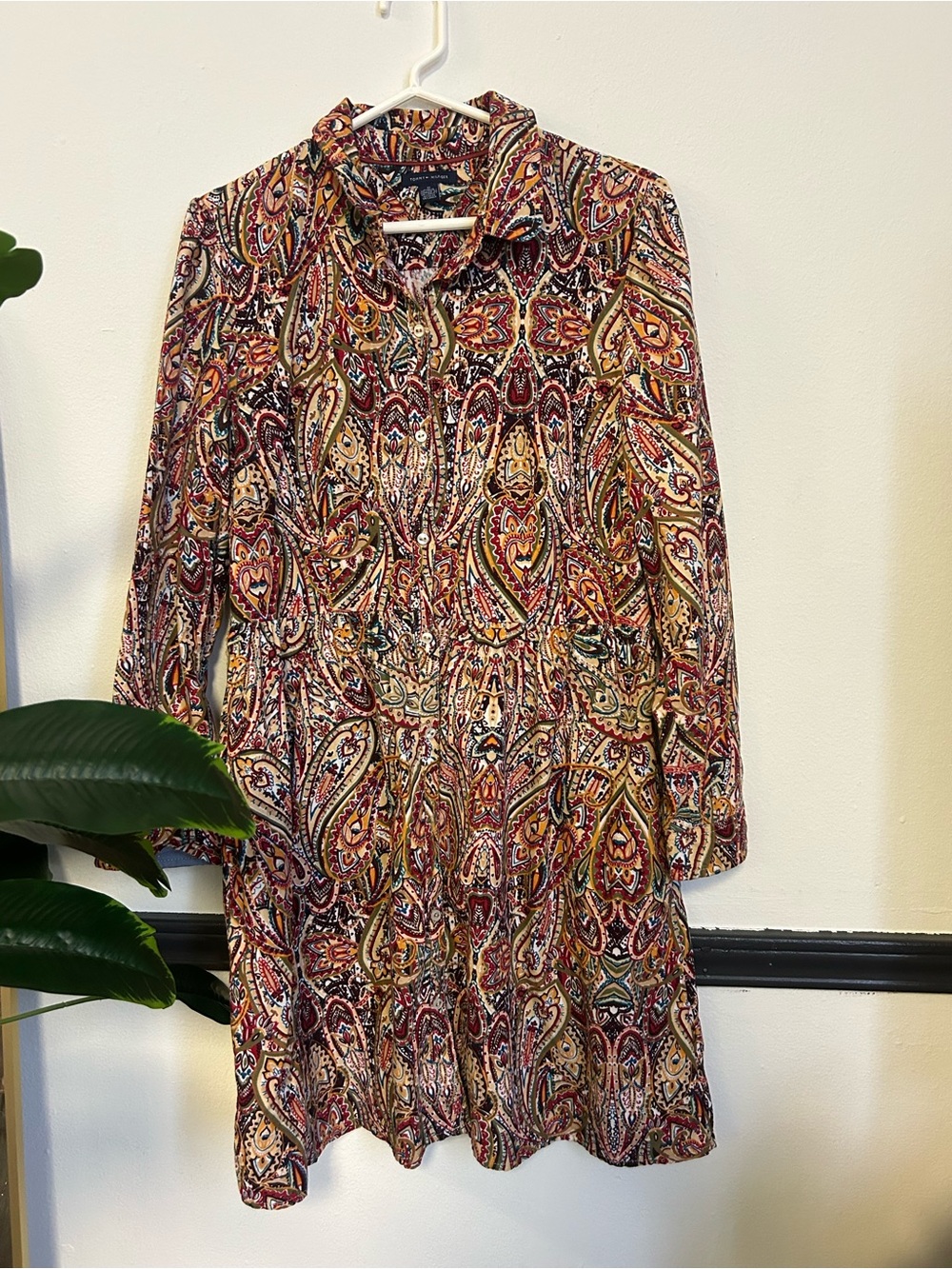 Tommy Hilfiger Multicolor Paisley Long Sleeve Dress